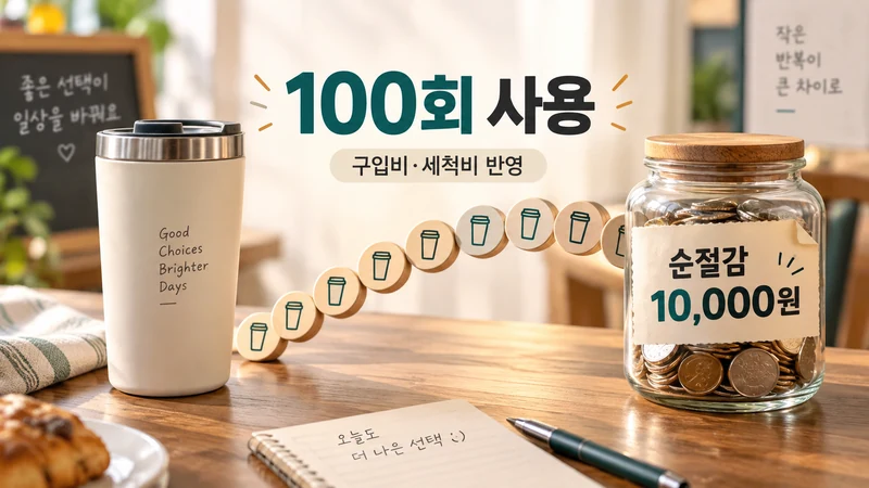 다회용 컵 손익분기 사용횟수 계산기 계산 예시
